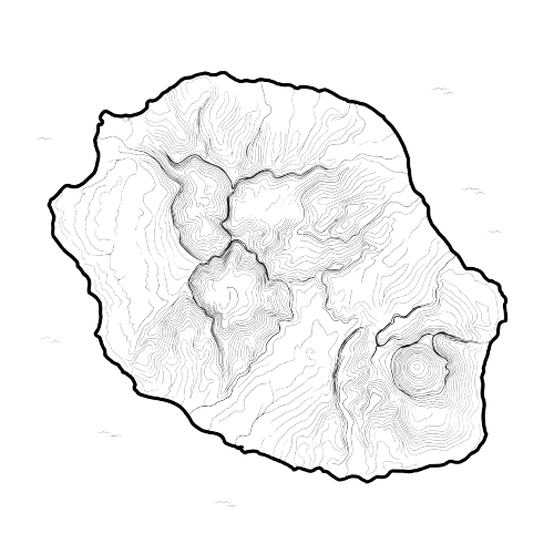 Carte de l'île de La Réunion